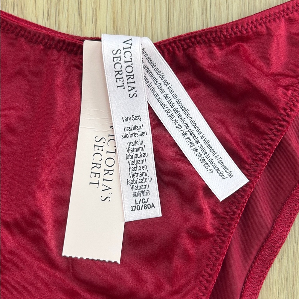 NWT Victoria's Secret Very Sexy Scattered Shine Strap Smooth Brazilian Panty L - Picture 5 of 7